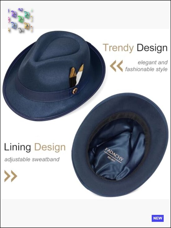 Unisex Short Brim Trilby Fedora Hat with Feather Classic Dress Panama Hat main image 4